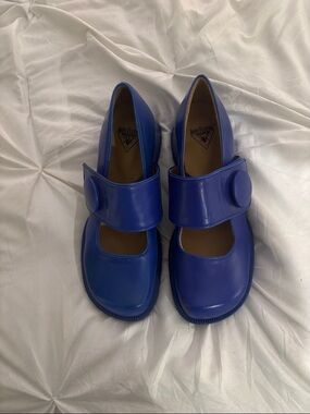 John Fluevog Electric Blue Mary Jane Dress Shoes